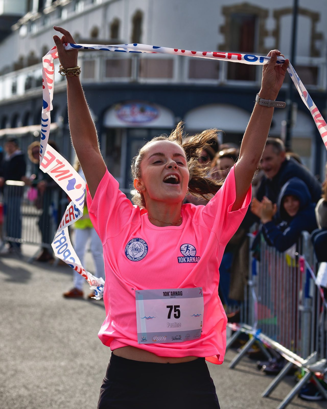 Pauline Levilloux à l'arrivée